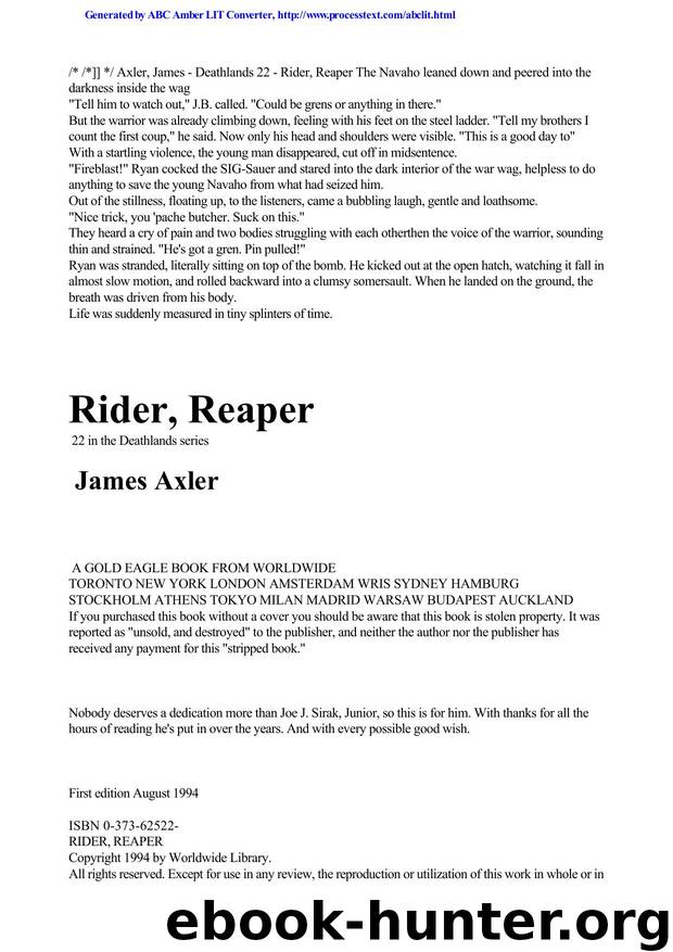 Axler, James - Deathlands 22 by Axler James