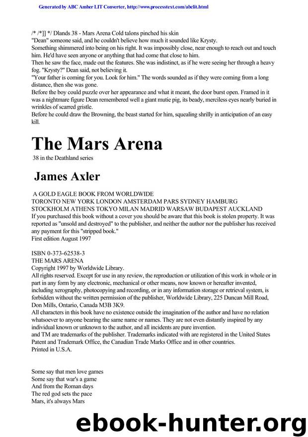 Axler, James - Deathlands 38 by Axler James