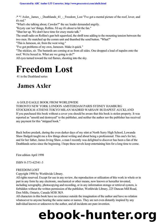 Axler, James - Deathlands 41 by Axler James