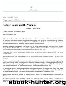 Aylmer Vance and the Vampire by Unknown