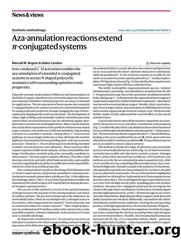 Aza-annulation reactions extend Ï-conjugated systems by Marcell M. Bogner & Gábor London