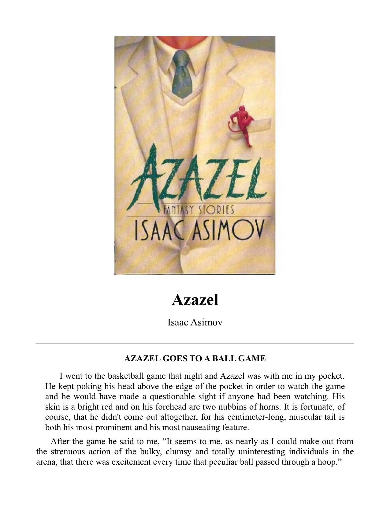 Azazel - Fantasy Stories by Isaac Asimov