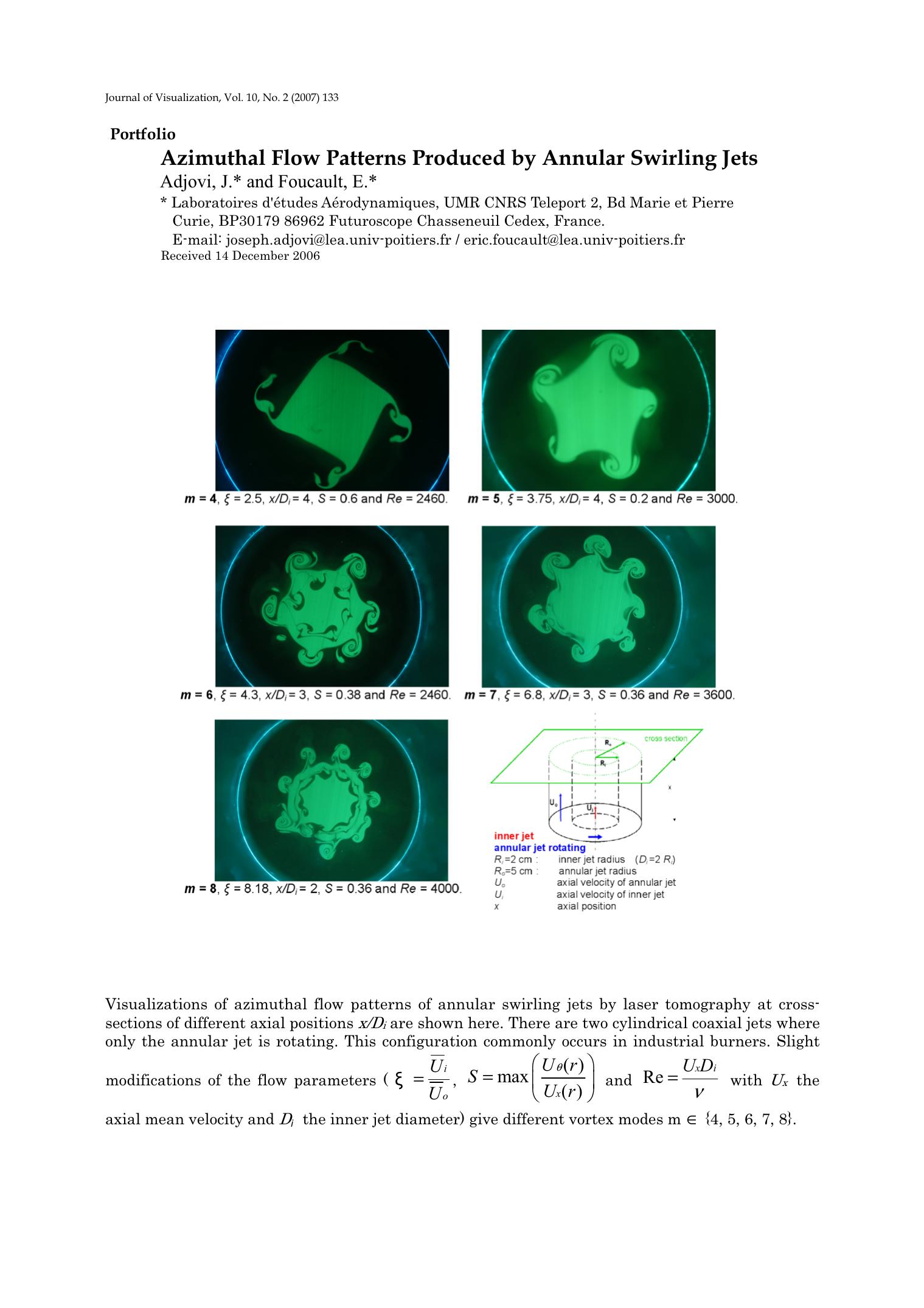 Azimuthal flow patterns produced by annular swirling jets by Unknown