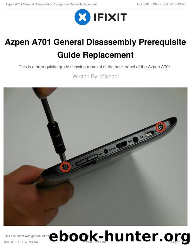 Azpen A701 General Disassembly Prerequisite Guide Replacement by Unknown
