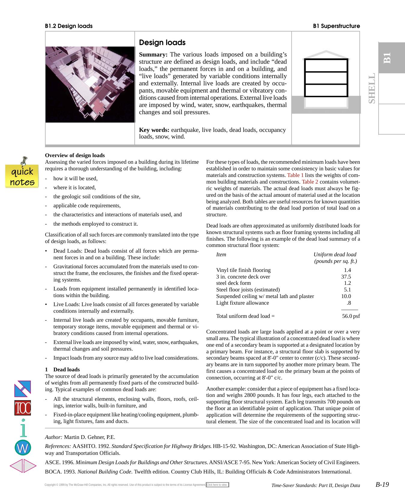 B1.2 Design Loads (B-19-26 ) by Martin Gehner P.E