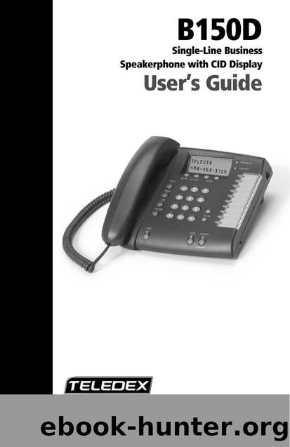 B150D User Guide by Unknown