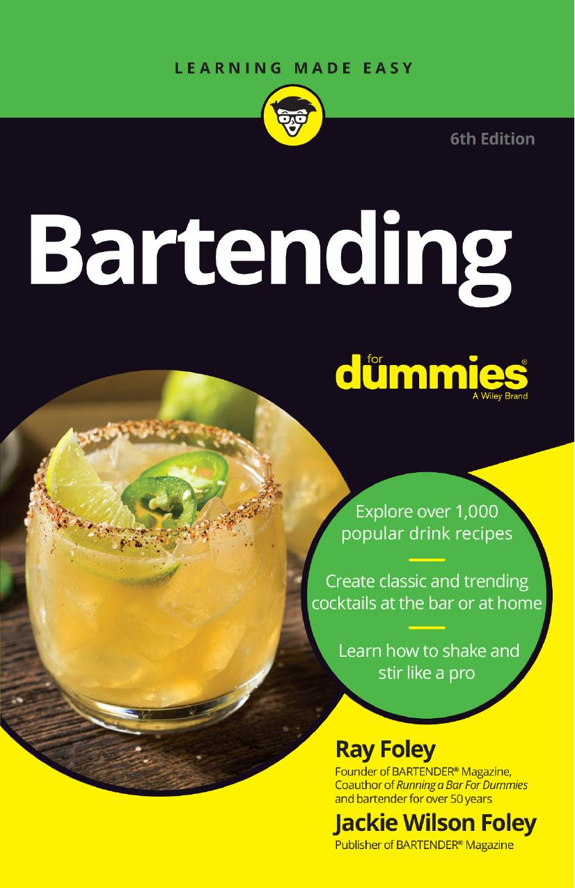 BARTENDING FOR DUMMIES by JACLYN FOLEY