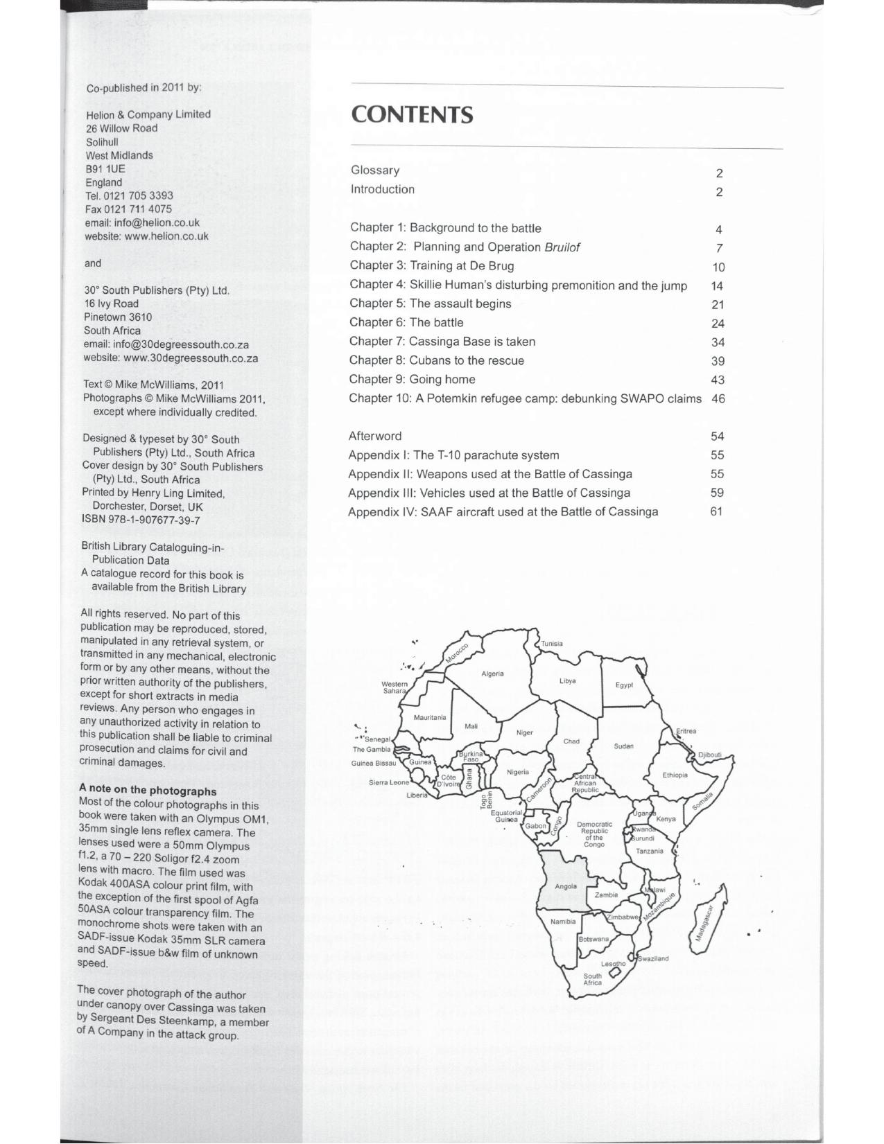 BATTLE FOR CASSINGA: South Africa's Controversial Cross-Border Raid, Angola 1978 (Namibia) by Mike McWilliams