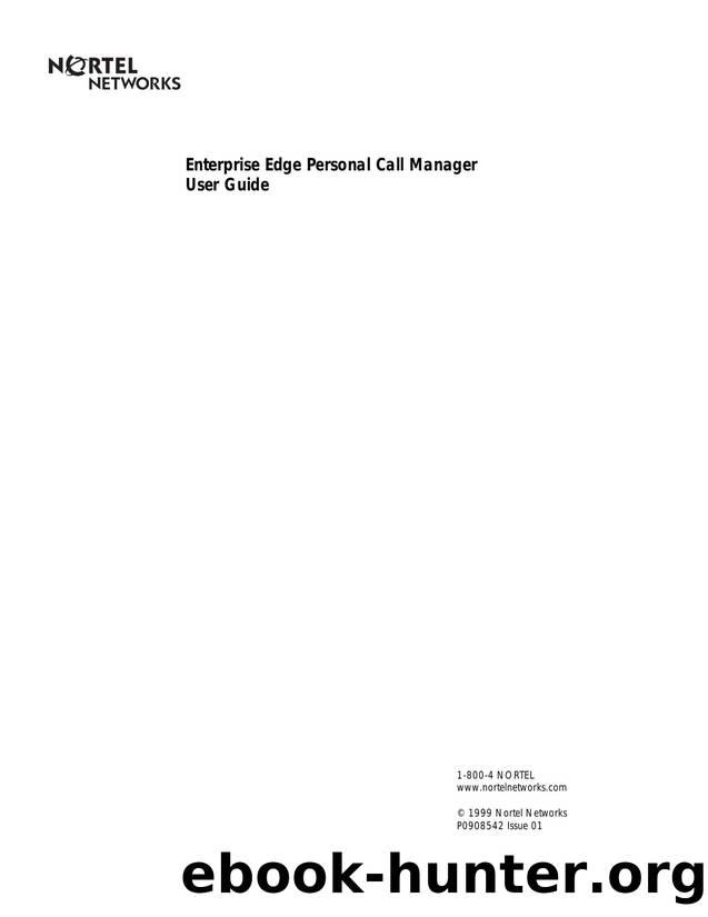 BCM 1.01 Personal Call Manager User Guide by Nortel
