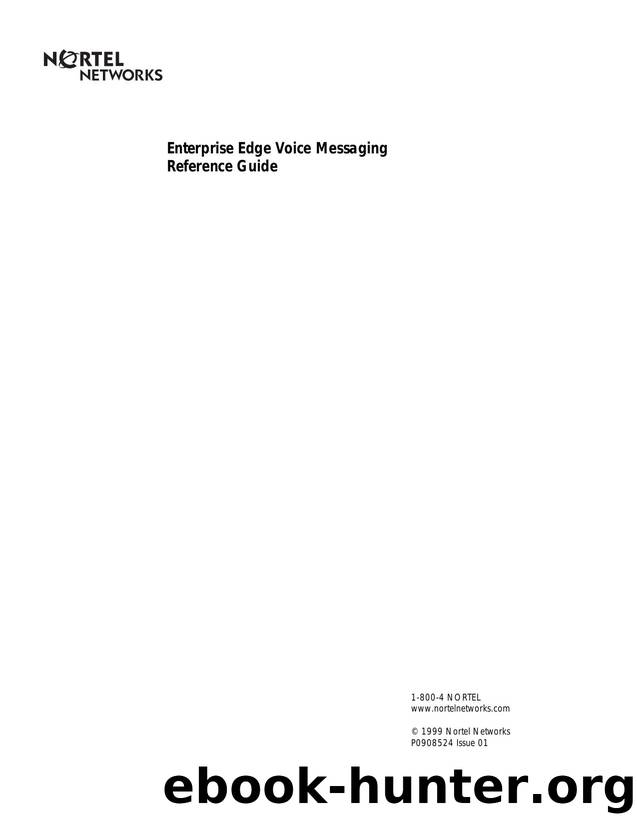 BCM 1.01 Voice Messaging Reference Guide by Nortel