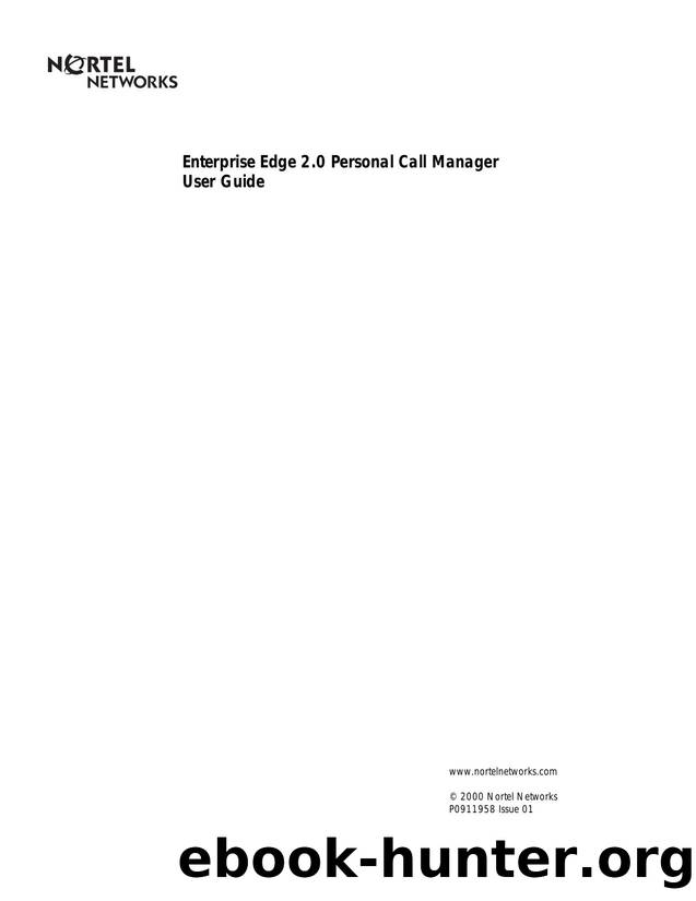 BCM 2.0 Personal Call Manager User Guide by lisachuk