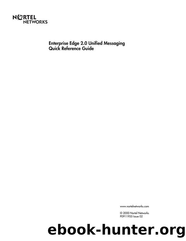 BCM 2.0 Unified Messaging Quick Reference GUide by Bill Heinig