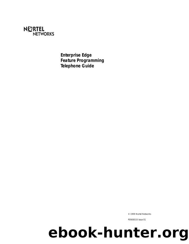 BCM Feature Programing Telephone Guide by Nortel
