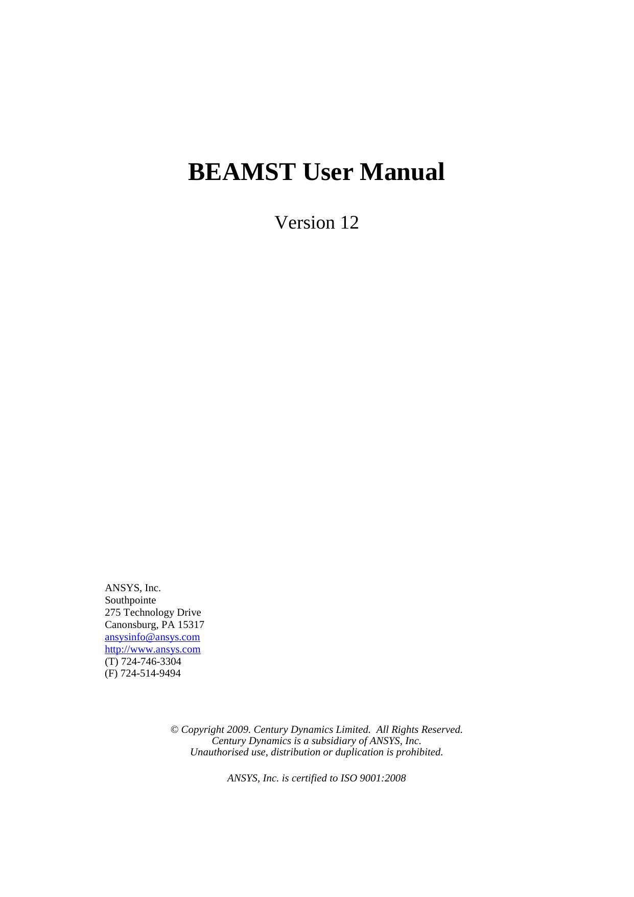 BEAMST User Manual by Chris Davis
