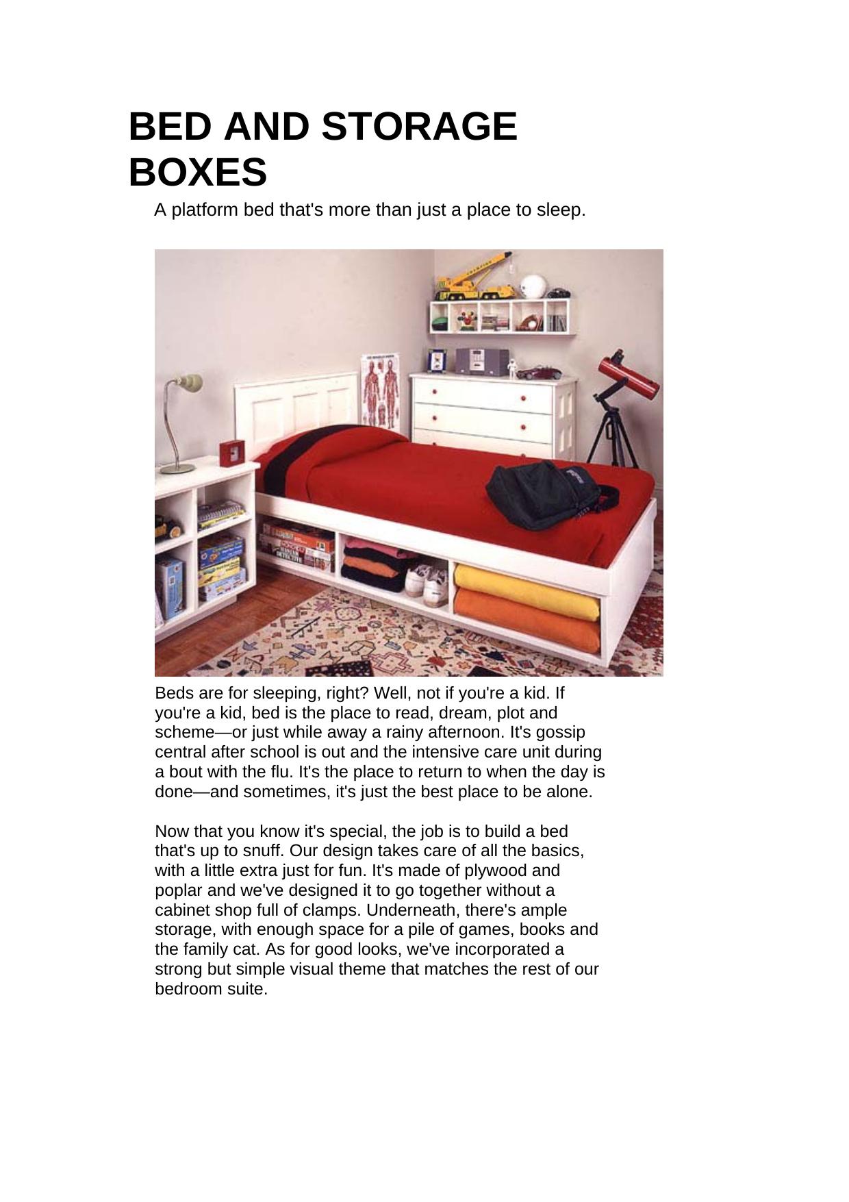 BED AND STORAGE BOXES by Home