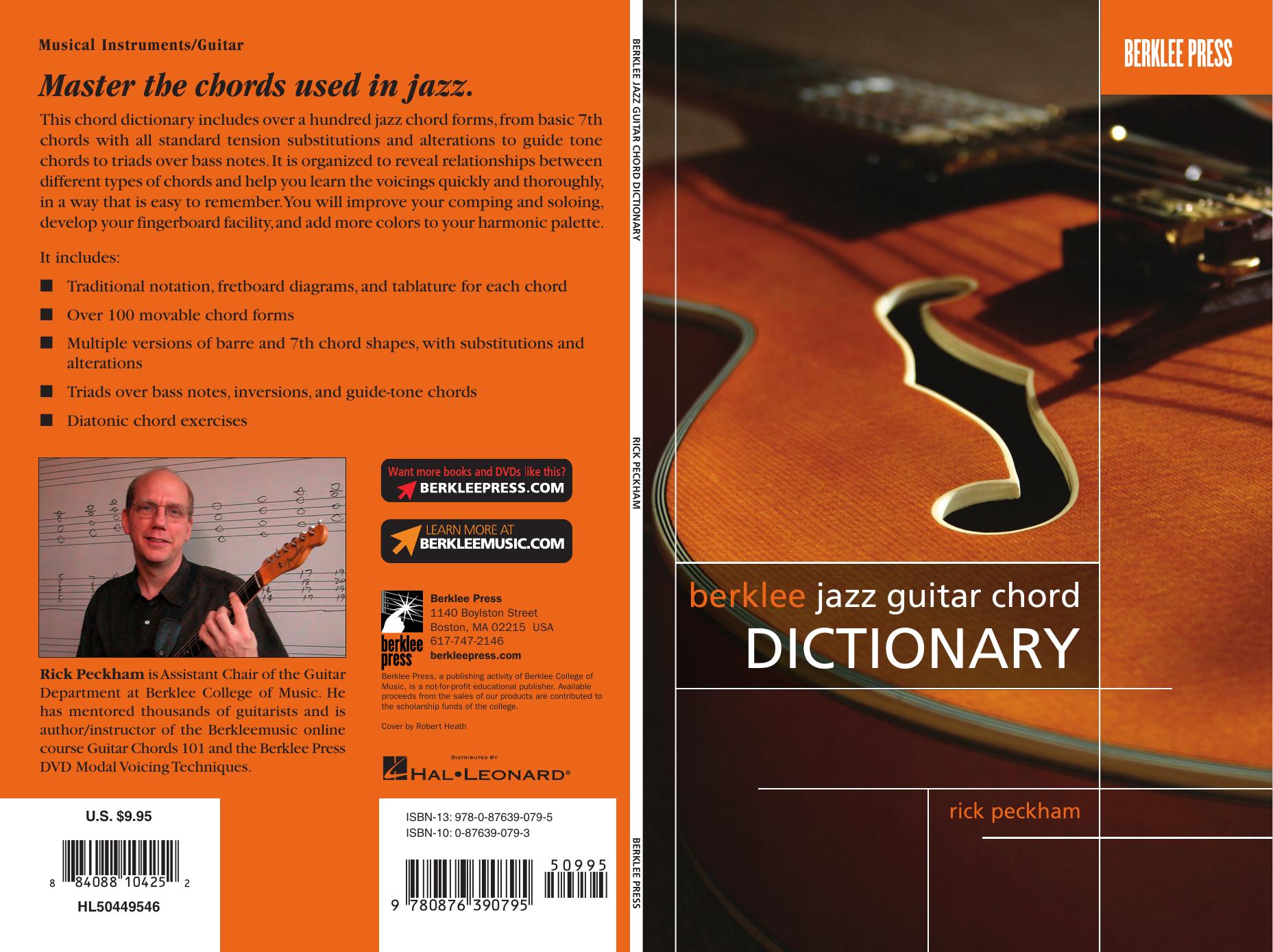 BERKLEE JAZZ GUITAR CHORD DICTIONARY (Berklee Guide) by PECKHAM RICK