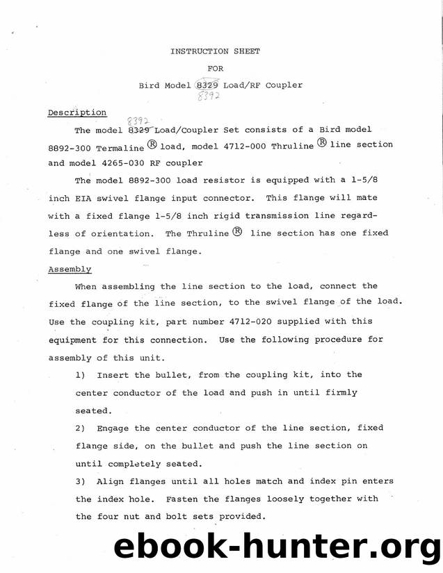 BIRD 8392 Load by RF Coupler WW