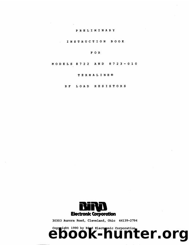 BIRD 8722,23-010 Termaline Load Resistors WW by Unknown