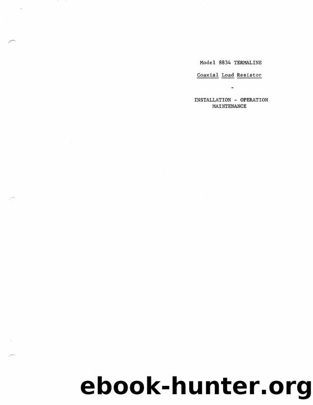BIRD 8834 Coaxial Load resistor WW by Unknown