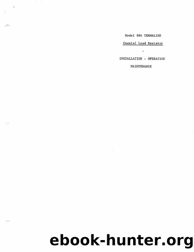 BIRD 884 Termaline Coaxial Load Resistor WW by Unknown