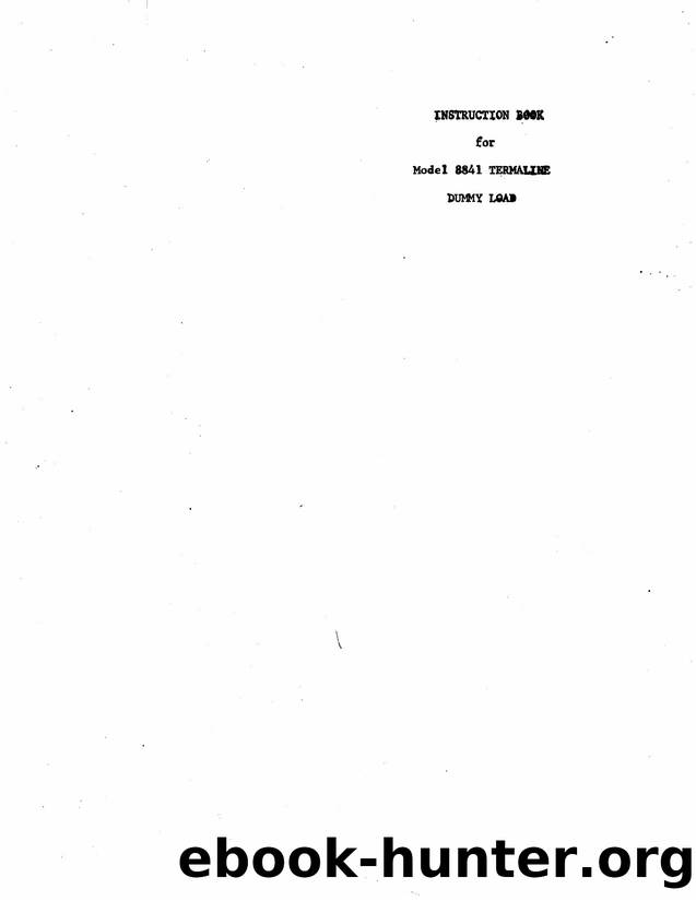 BIRD 8841 Termaline Dummy Load WW by Unknown