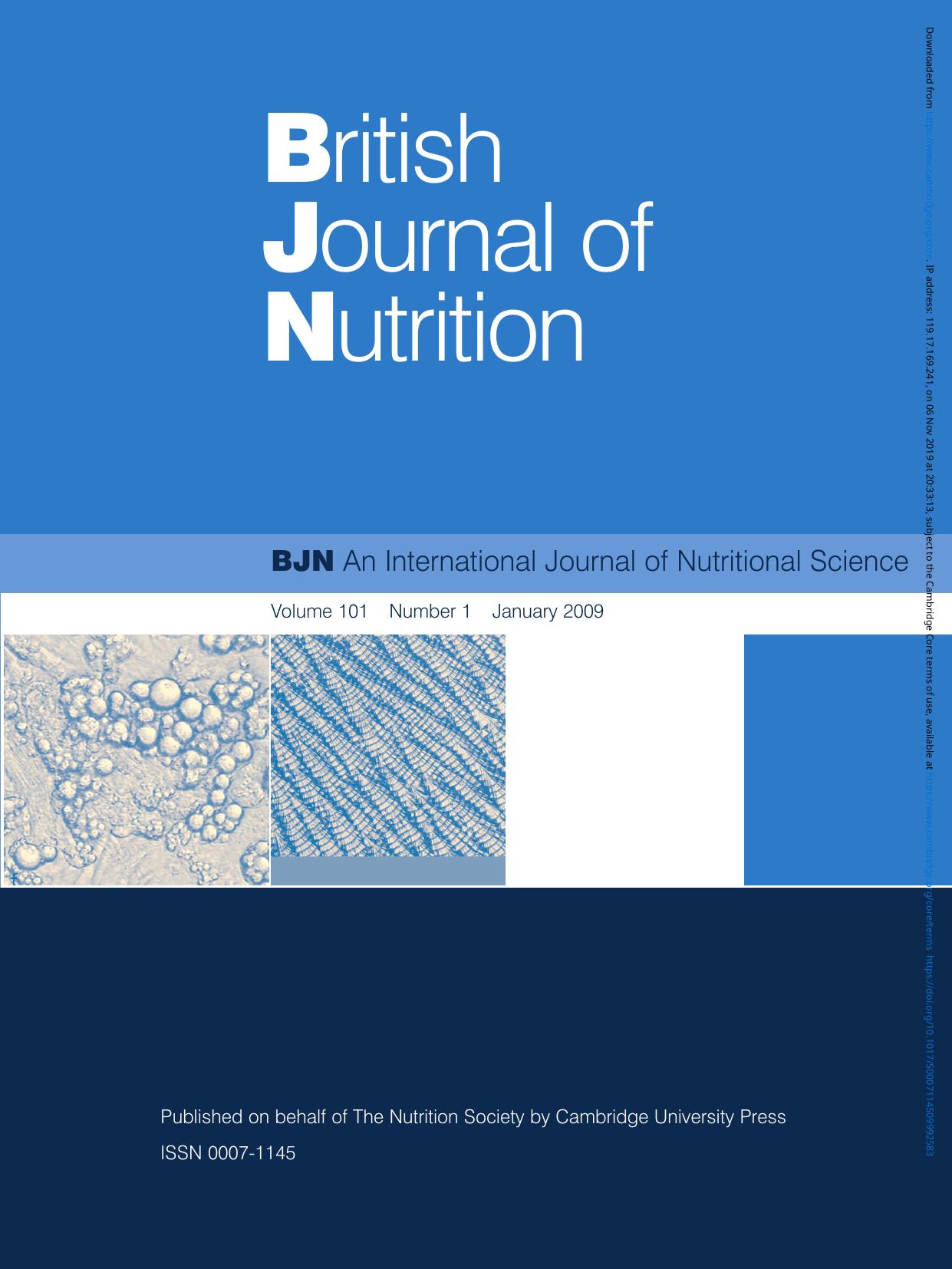 BJN volume 101 issue 1 Cover and Front matter by Unknown