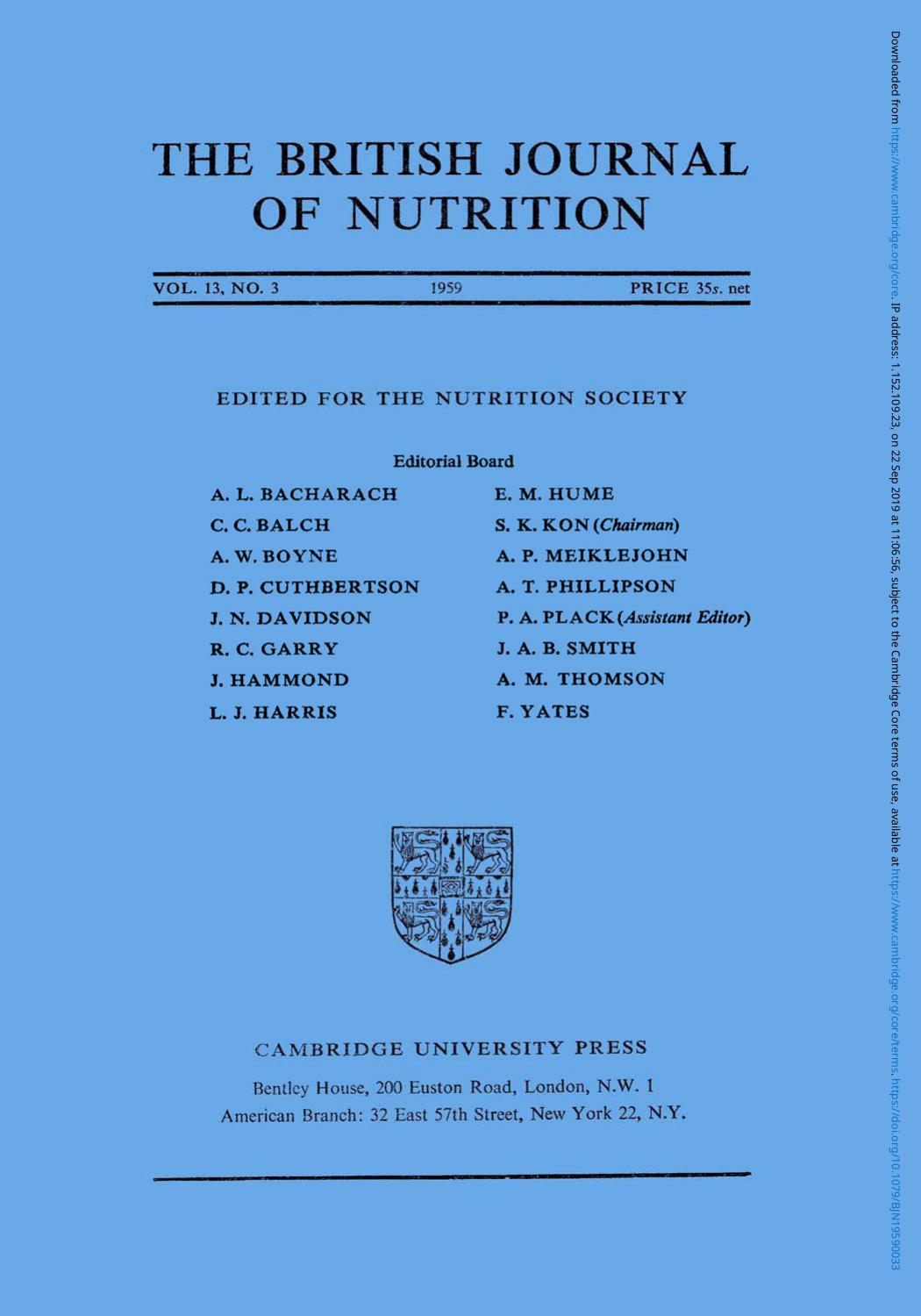 BJN volume 13 issue 3 Cover and Front matter by Unknown