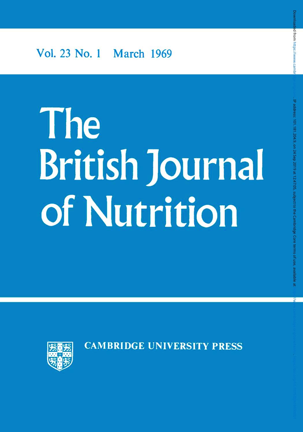 BJN volume 23 issue 1 Cover and Front matter by Unknown