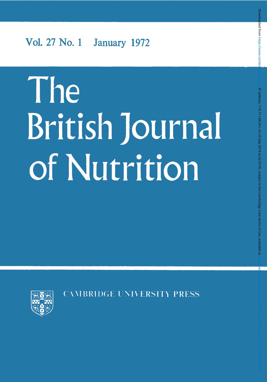 BJN volume 27 issue 1 Cover and Front matter by Unknown