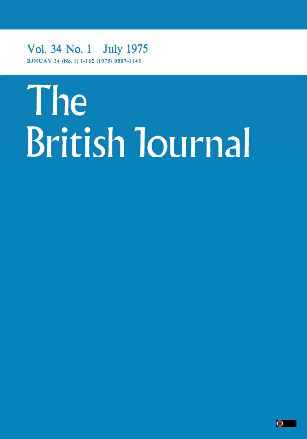 BJN volume 34 issue 1 Cover and Front matter by Unknown