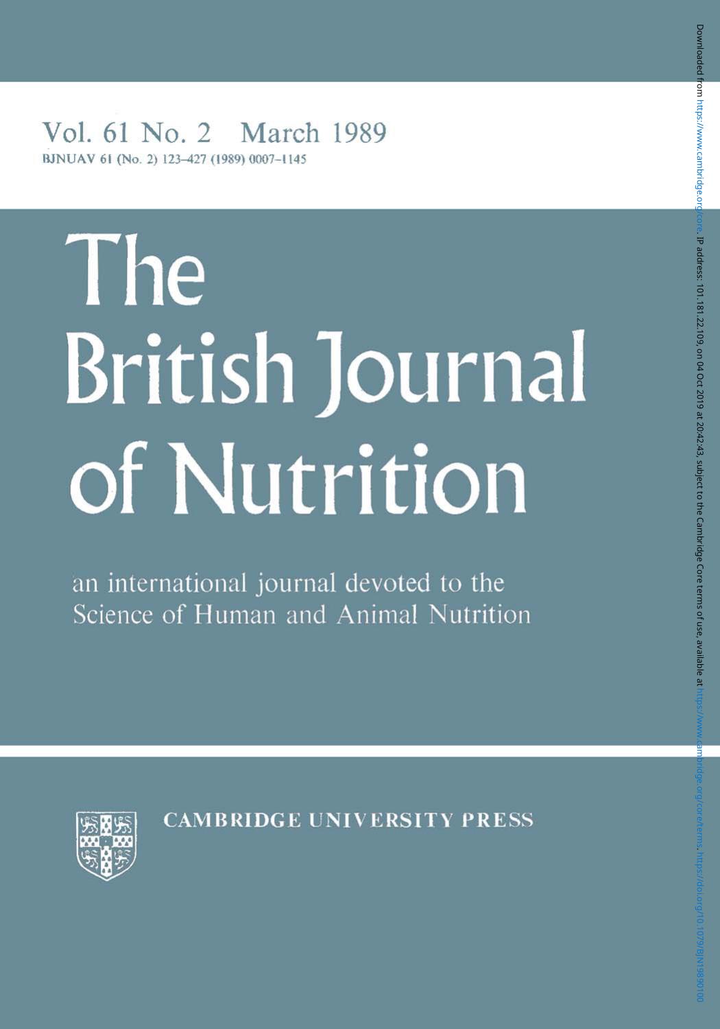 BJN volume 61 issue 2 Cover and Front matter by Unknown