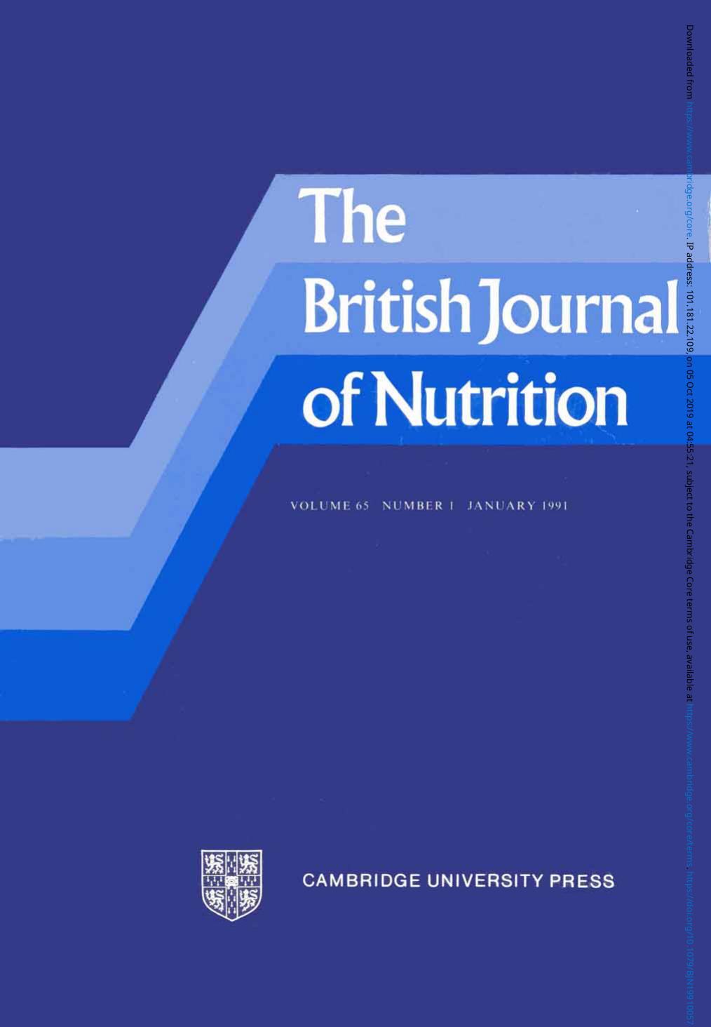 BJN volume 65 issue 1 Cover and Front matter by Unknown