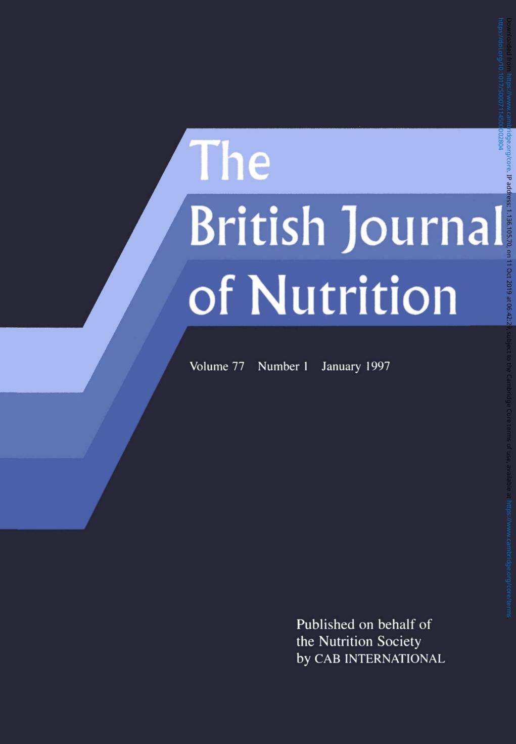 BJN volume 77 issue 1 Cover and Front matter by Unknown