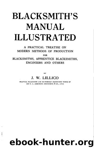 BLACKSMITHS MANUAL ILLUSTRATED by Unknown