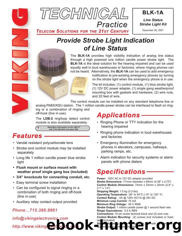 BLK-1A Technical Practice by Viking Electronics Inc