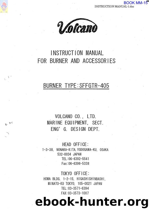 BOILER BURNER VOLKANO INSTRUCTIONS OPERATION & MAINTENANCE MM-15  40 by Unknown