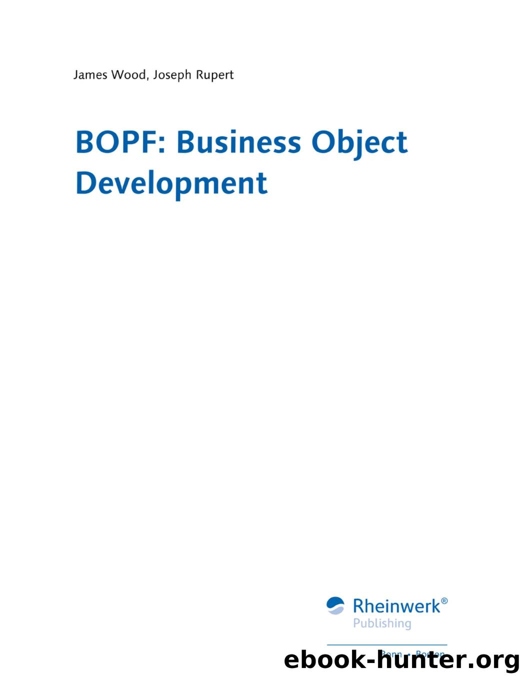 BOPF Business Object Development by Unknown