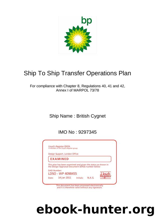 BP Shippingâ Ship to Ship (STS) Transfer Operations by Lloyd's Register EMEA - London Design Support