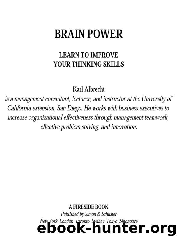 BRAIN POWER by Karl Albrecht