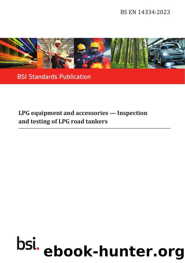BS EN 14334:2023 by The British Standards Institution