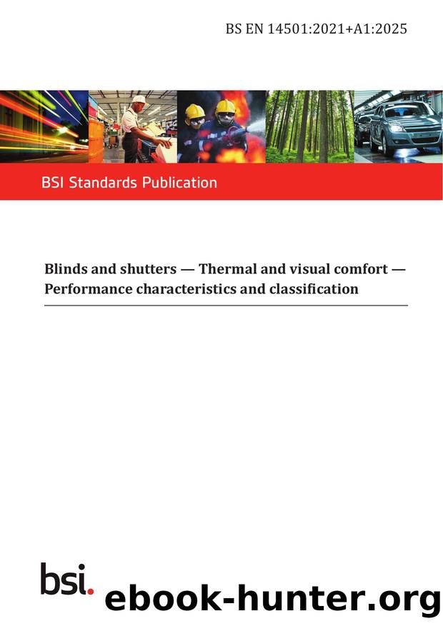 BS EN 14501:2021+A1:2025 by The British Standards Institution