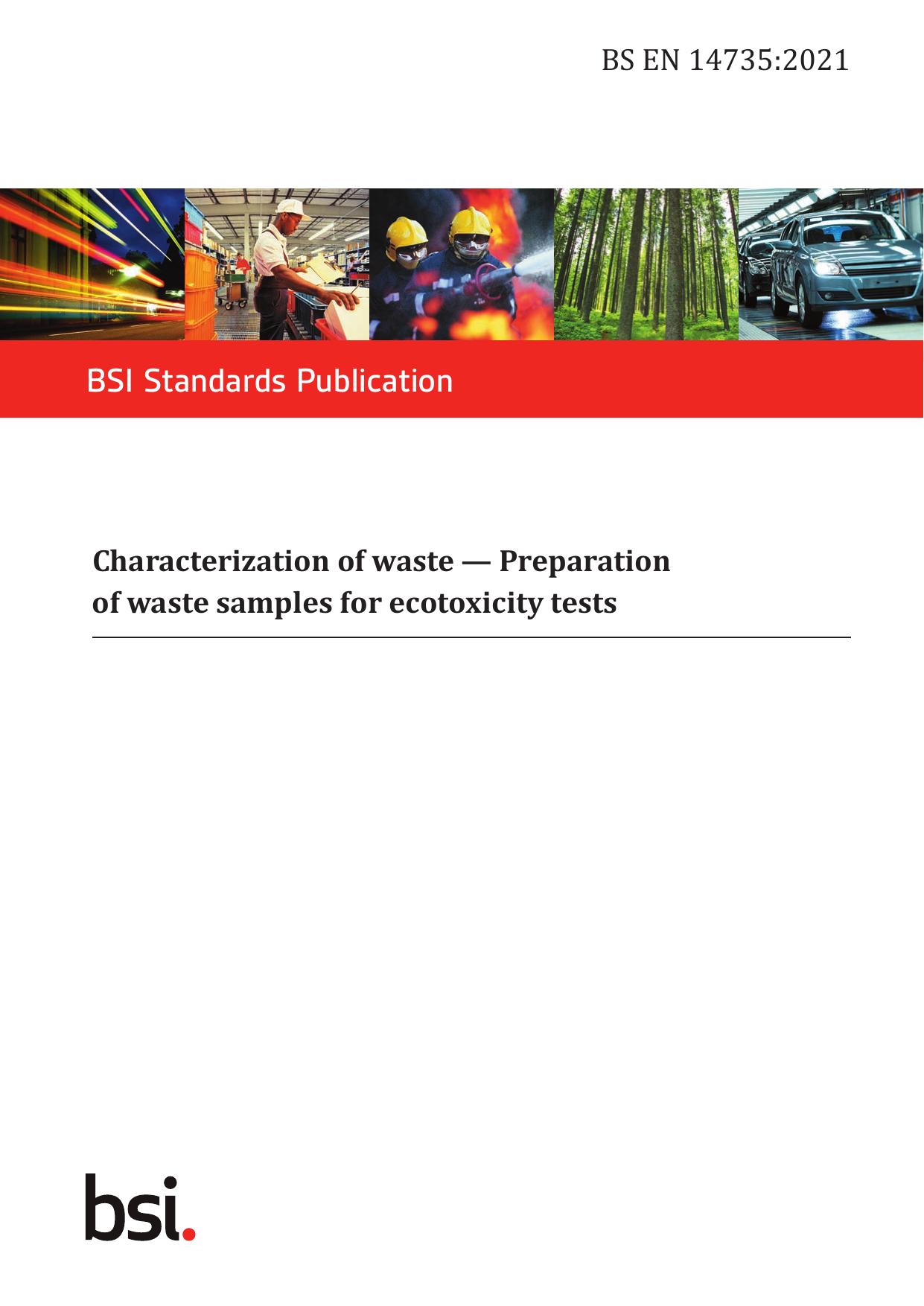 BS EN 14735:2021 by The British Standards Institution