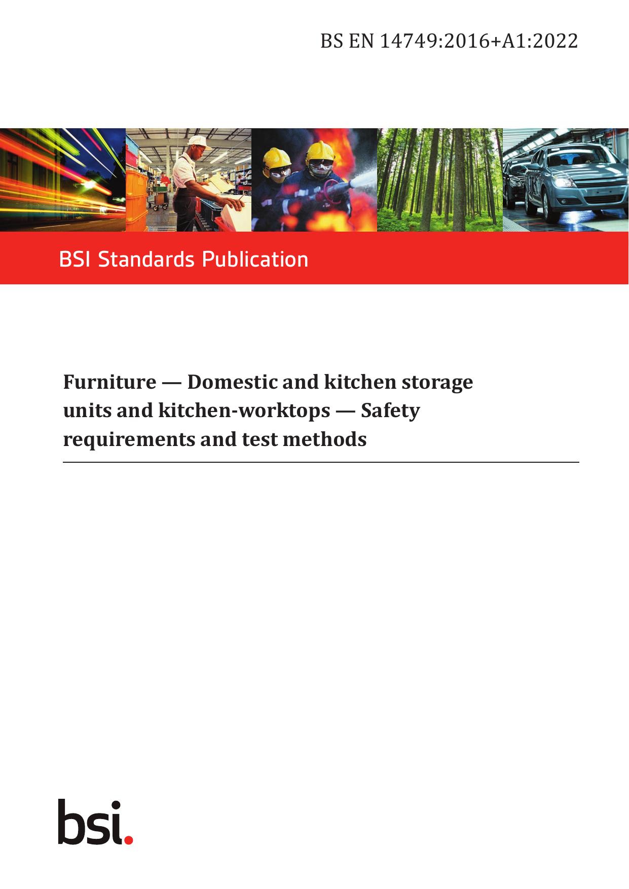 BS EN 14749:2016+A1:2022 by The British Standards Institution