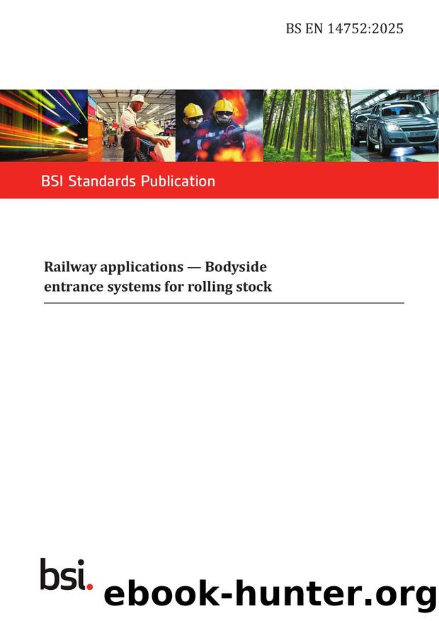 BS EN 14752:2025 by The British Standards Institution