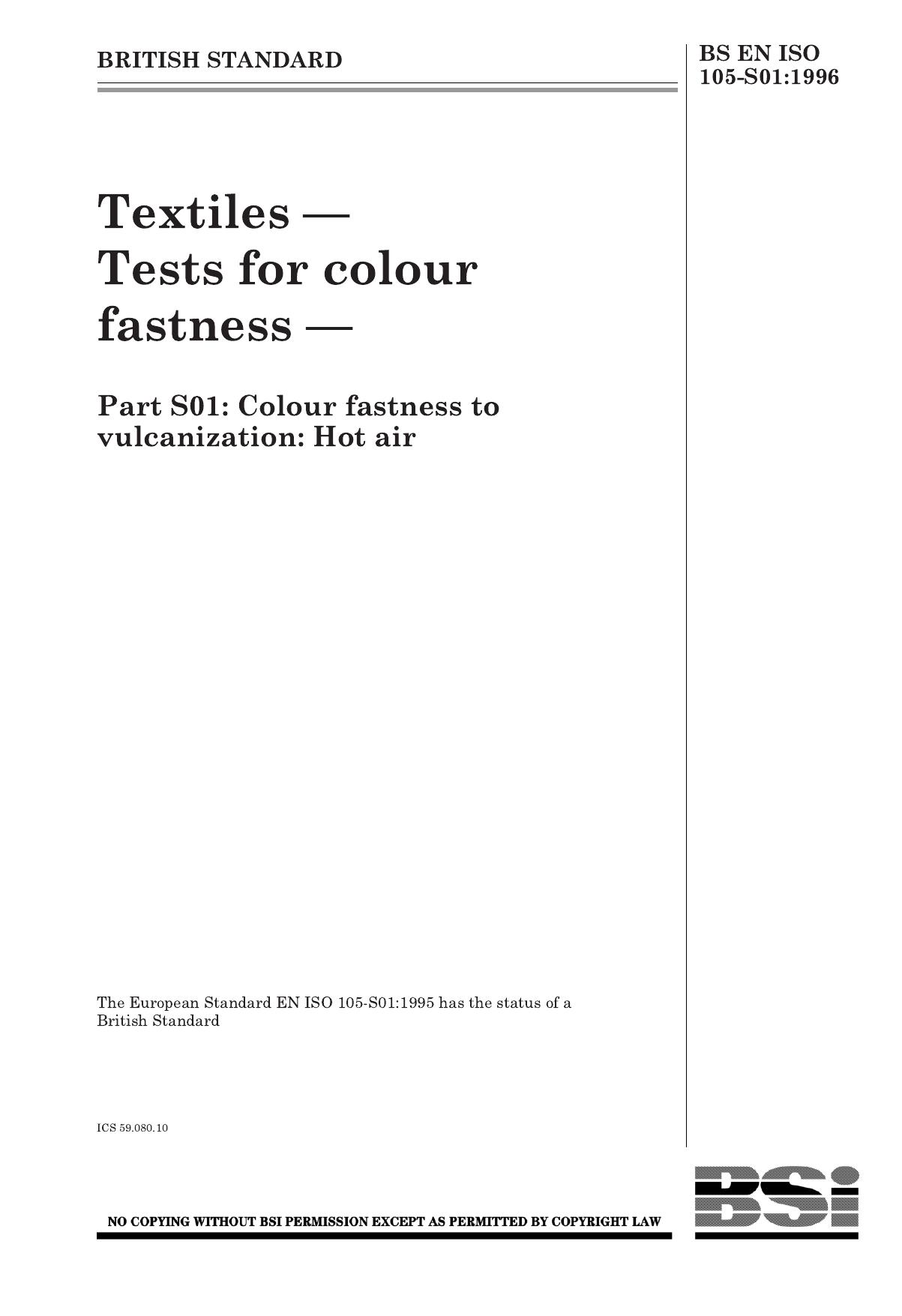 BS EN ISO 00105-S01-1996 (1999) by Unknown