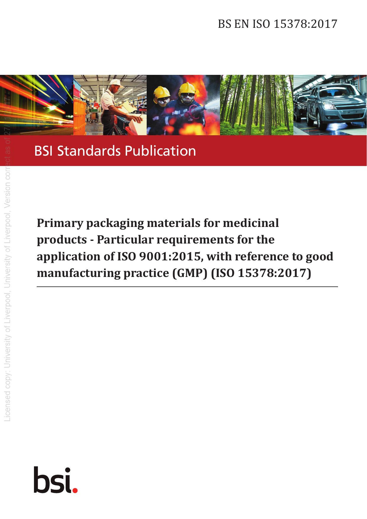 BS EN ISO 15378:2017 by The British Standards Institution