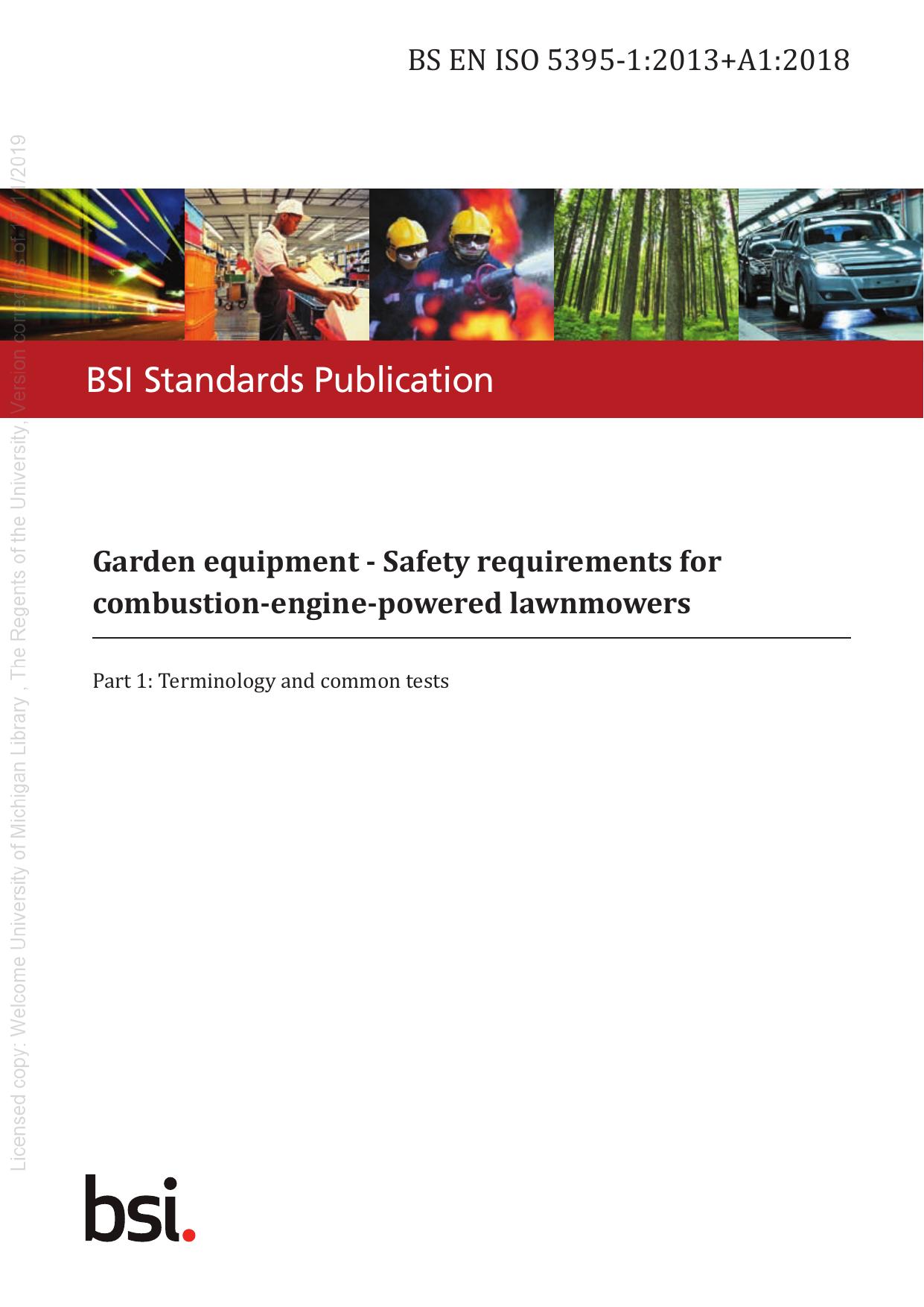 BS EN ISO 5395-1:2013+A1:2018 by The British Standards Institution