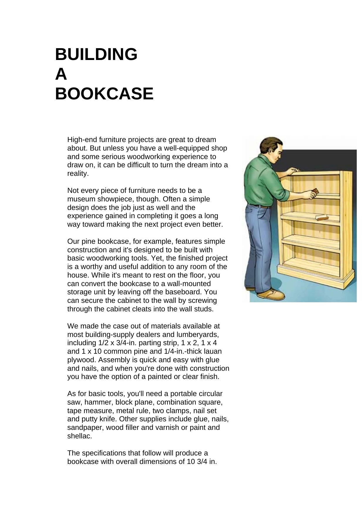 BUILDING A BOOKCASE by Home
