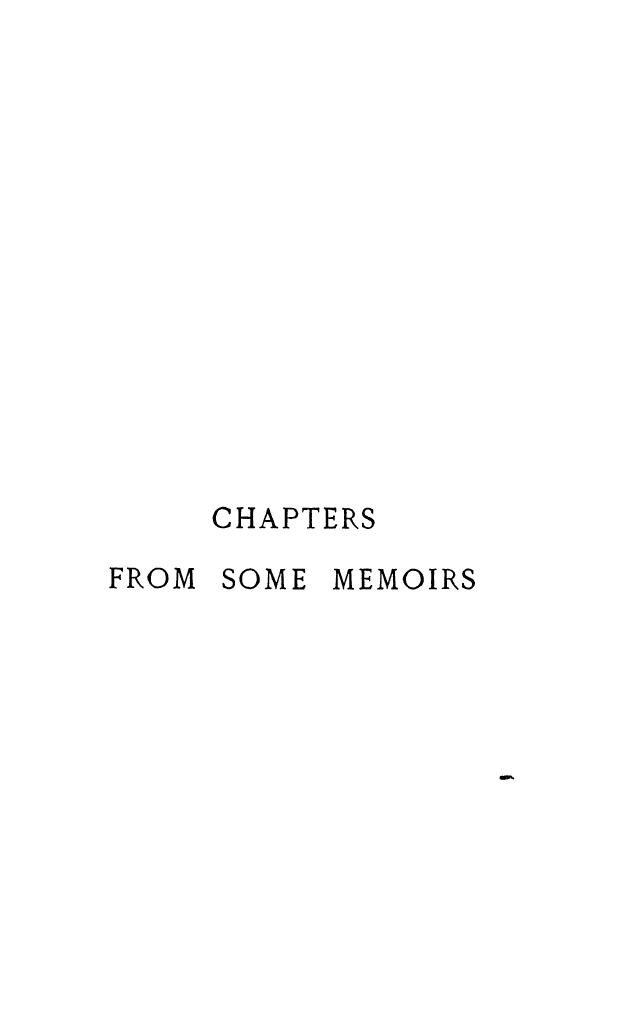 BY ANNE Thackeray Ritchie - Chapters from some memoirs by 1894
