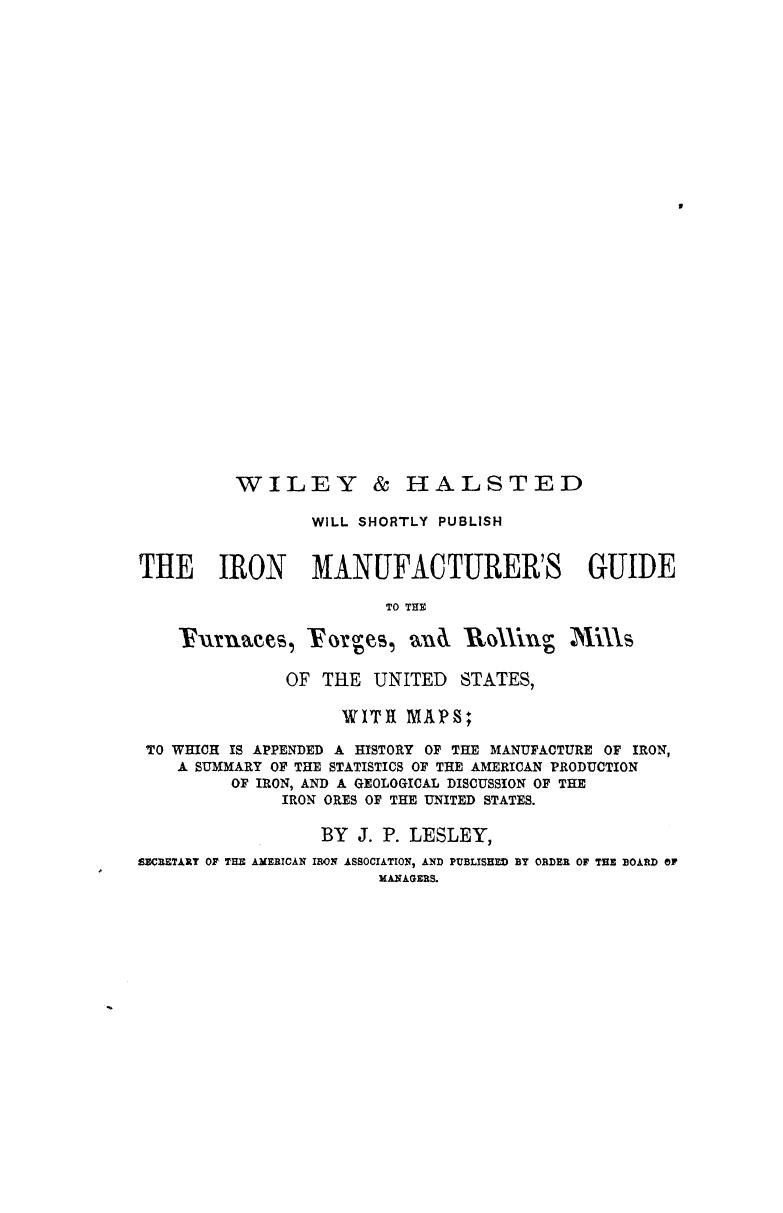 BY B.F. French, French B.F. - History of the rise and progress of the iron trade of the united states from 162 by 1858